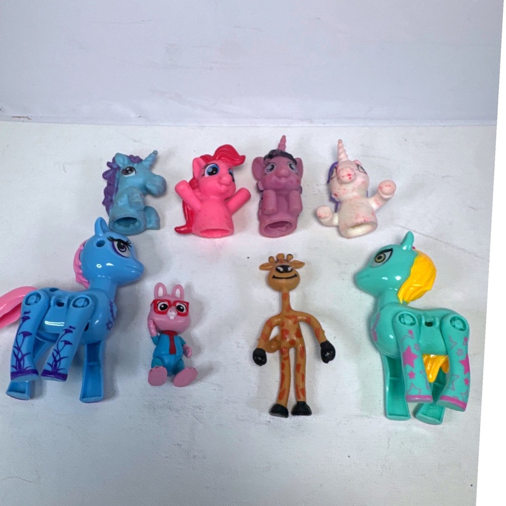 Toy Figure Lot Kids OS Multicolor Good Pony Unicorn Giraffe 8pc